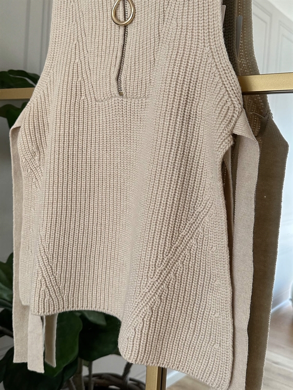 Dondup Gilet Strikvest, Ecru